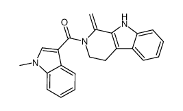 1-methylene-2-(N'-methylindole-3'-carbonyl)-1,2,3,4-tetrahydro-β-carboline Structure