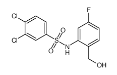3,4-dichloro-N-[5-fluoro-2-(hydroxymethyl)phenyl]benzenesulfonamide结构式