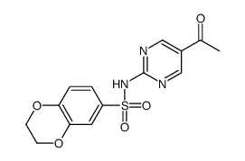 N-(5-acetylpyrimidin-2-yl)-2,3-dihydro-1,4-benzodioxine-6-sulfonamide结构式