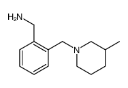 Benzenemethanamine, 2-[(3-methyl-1-piperidinyl)methyl] Structure