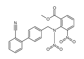 Benzoic acid, 2-[[(2'-cyano[1,1'-biphenyl]-4-yl)methyl]nitroamino]-3-nitro-, methyl ester结构式
