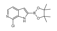 7-chloro-2-(4,4,5,5-tetramethyl-1,3,2-dioxaborolan-2-yl)-1H-pyrrolo[2,3-c]pyridine Structure