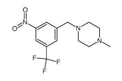 1-methyl-4-[[3-nitro-5-(trifluoromethyl)phenyl]methyl]piperazine结构式