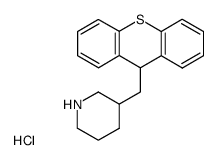 3-thioxanthen-9-ylmethyl-piperidine, hydrochloride结构式
