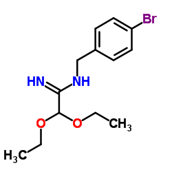 N-(4-Bromobenzyl)-2,2-diethoxyethanimidamide结构式