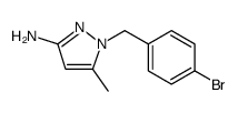 1H-Pyrazol-3-amine, 1-[(4-bromophenyl)methyl]-5-methyl Structure