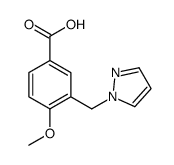 4-甲氧基-3-(1h-吡唑-1-基甲基)苯甲酸结构式