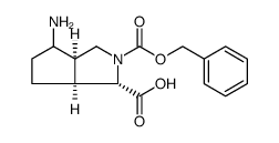 Cyclopenta[c]pyrrole-1,2(1H)-dicarboxylic acid, 4-aminohexahydro-, 2-(phenylmethyl) ester, (1S,3aR,6aS)结构式