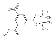 Methyl 3-nitro-5-(4,4,5,5-tetramethyl-1,3,2-dioxaborolan-2-yl)benzoate structure