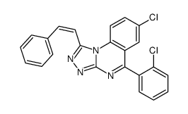 7-chloro-5-(2-chlorophenyl)-1-[(E)-2-phenylethenyl]-[1,2,4]triazolo[4,3-a]quinazoline Structure