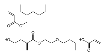 2-butoxyethyl 4-hydroxy-2-methylidenebutanoate,2-ethylhexyl prop-2-enoate,prop-2-enoic acid结构式