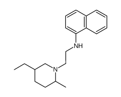 [2-(5-ethyl-2-methyl-piperidin-1-yl)-ethyl]-naphthalen-1-yl-amine结构式