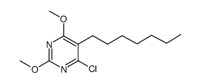 4-chloro-5-heptyl-2,6-dimethoxypyrimidine结构式