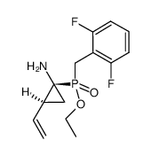(1-amino-2-vinyl-cyclopropyl)-(2,6-difluoro-benzyl)-phosphinic acid ethyl ester结构式