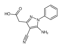 (5-amino-4-cyano-1-phenyl-1H-pyrazol-3-yl)-acetic acid Structure