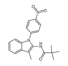 1-(4-nitrophenyl)-2-N-pivaloylamino-3-methylindole Structure