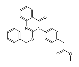 methyl 2-[4-(2-benzylsulfanyl-4-oxoquinazolin-3-yl)phenyl]acetate结构式