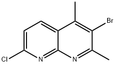 3-Bromo-7-chloro-2,4-dimethyl-1,8-naphthyridine Structure