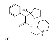 2-piperidin-1-ium-1-ylethyl 2-(1-hydroxycyclopentyl)-2-phenylacetate,chloride结构式