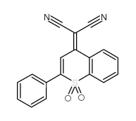 (2-phenylbenzo[5,6-b]-4h-thiopyran-4-ylidene)-propanedinitril-1,1-dioxide结构式