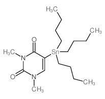 2,4(1H,3H)-Pyrimidinedione, 1,3-dimethyl-5-(tributylstannyl)-结构式