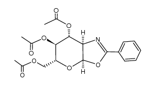 2-phenyl-(3,4,6-tri-O-acetyl-1,2-dideoxy-α-D-glucopyrano)-[2,1-d]-2-oxazoline Structure