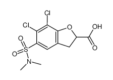 6,7-dichloro-5-N,N-dimethylsulfamoyl-2,3-dihydrobenzofuran-2-carboxylic acid Structure