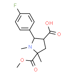2-(4-Fluorophenyl)-5-(methoxycarbonyl)-1,5-dimethyl-3-pyrrolidinecarboxylic acid Structure