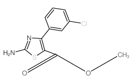 2-氨基-4-(3-氯苯基)噻唑-5-羧酸甲酯结构式