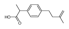 Benzeneacetic acid,-alpha--methyl-4-(3-methyl-3-butenyl)- (9CI) Structure