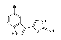 5-(5-溴-1H-吡咯并[2,3-b]吡啶-3-基)噻唑-2-胺结构式
