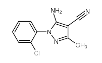 5-Amino-1-(2-chlorophenyl)-3-methyl-1H-pyrazole-4-carbonitrile Structure