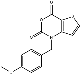 N-p-Methoxybenzylthieno[3,2-d][1,3]oxazine-2,4-dione structure