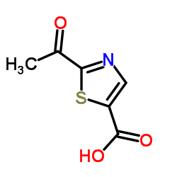2-Acetyl-1,3-thiazole-5-carboxylic acid structure