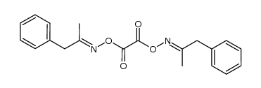 1-phenylpropan-2-one O-(2-oxo-2-(((1-phenylpropan-2-ylidene)amino)oxy)acetyl) oxime结构式