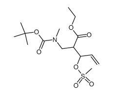 Ethyl 2-<methyl>-3-(methylsulphonyloxy)pent-4-enoate结构式