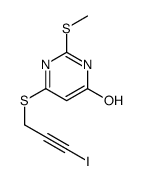 4-(3-iodoprop-2-ynylsulfanyl)-2-methylsulfanyl-1H-pyrimidin-6-one结构式