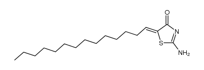 2-amino-5-tridecylmethylene-2-thiazolin-4-one Structure