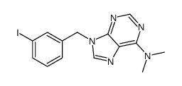 9-[(3-iodophenyl)methyl]-N,N-dimethylpurin-6-amine结构式