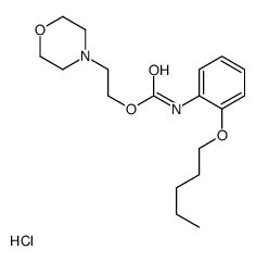 2-morpholin-4-ylethyl N-(2-pentoxyphenyl)carbamate,hydrochloride Structure