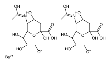(2R,3R)-3-[(2R,3R,4S,6S)-3-acetamido-6-carboxy-4,6-dihydroxyoxan-2-yl]-2,3-dihydroxypropan-1-olate,barium(2+)结构式