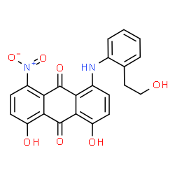 1,8-dihydroxy-4-{[2-(2-hydroxyethyl)phenyl]amino}-5-nitroanthracene-9,10-dione结构式