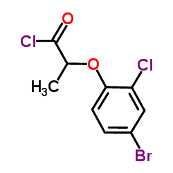 2-(4-Bromo-2-chlorophenoxy)propanoyl chloride结构式