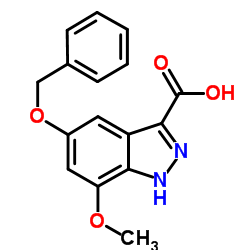 5-(Benzyloxy)-7-methoxy-1H-indazole-3-carboxylic acid结构式