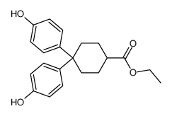 4,4-bis(4-hydroxyphenyl)cyclohexane carboxylic acid ethyl ester Structure