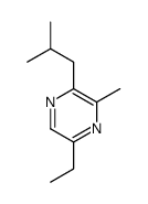 Pyrazine, 5-ethyl-3-methyl-2-(2-methylpropyl)- (9CI) structure