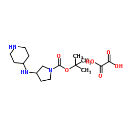 2-Methyl-2-propanyl 3-(4-piperidinylamino)-1-pyrrolidinecarboxylate ethanedioate (1:1) Structure