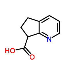 6,7-Dihydro-5H-cyclopenta[b]pyridine-7-carboxylic acid结构式