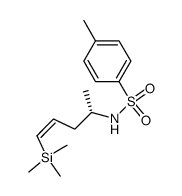 (S)-N-(p-toluenesulfonyl)-4-amino-1-Z-(trimethylsilyl)-1-pentene结构式