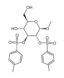 methyl-[O2,O3-bis-(toluene-4-sulfonyl)-β-D-glucopyranoside] Structure